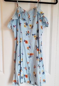 Blue floral dress